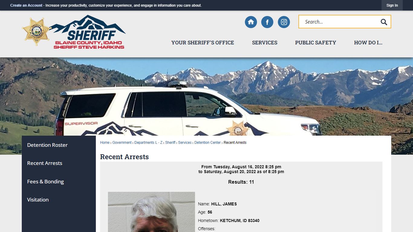 Recent Arrests | Blaine County, ID