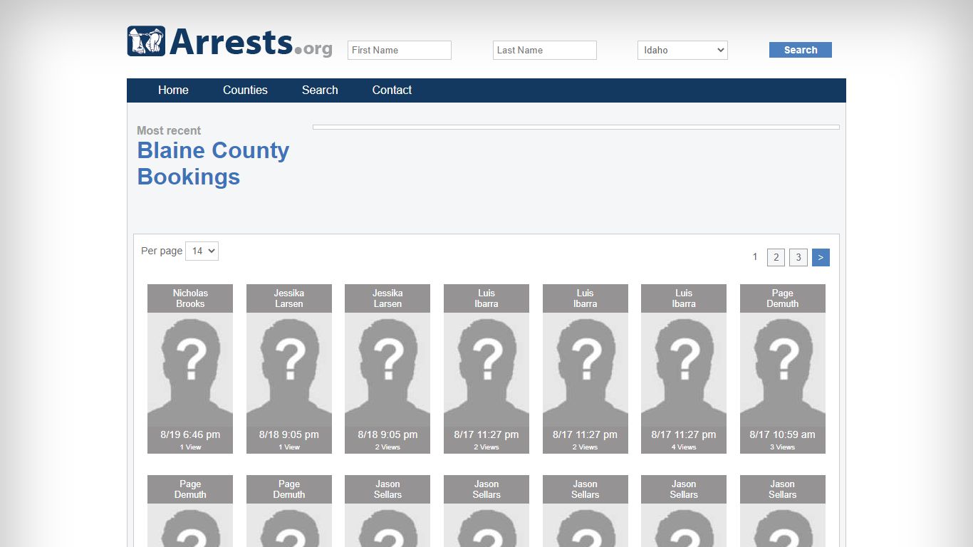 Blaine County Arrests and Inmate Search