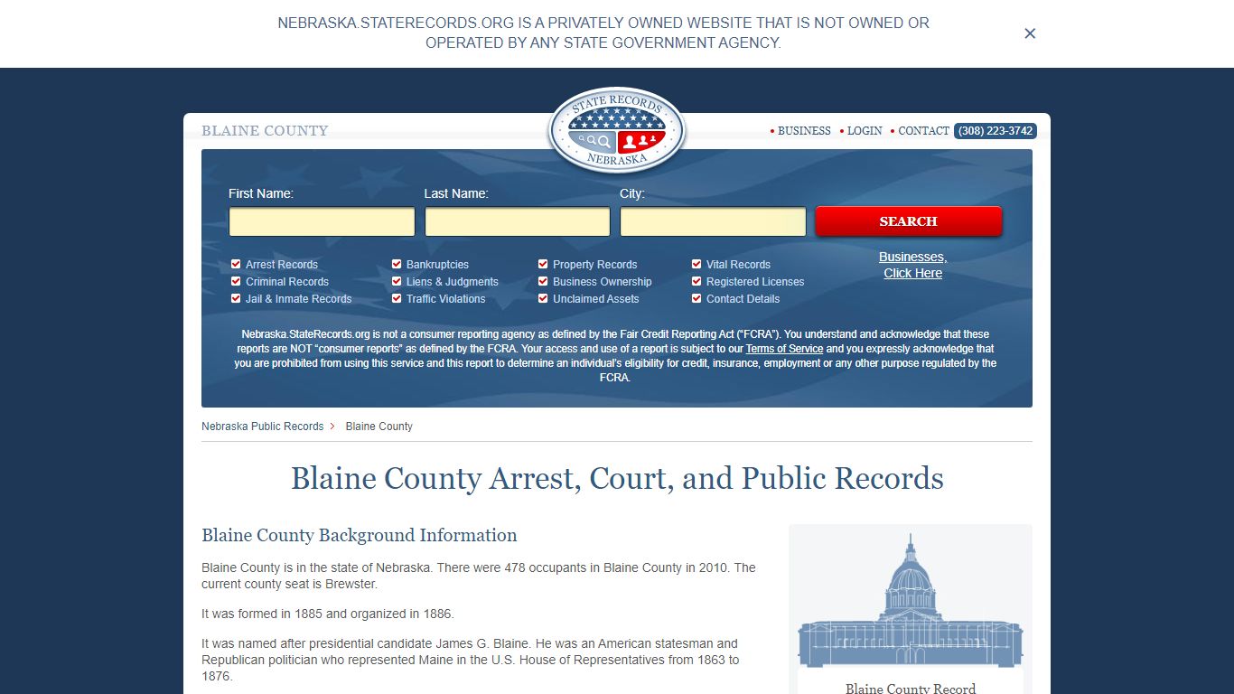 Blaine County Arrest, Court, and Public Records